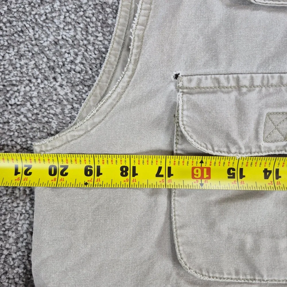 Vintage Banana Republic Safari‎ Vest Mens Medium Hooded Multi-Pocket Fishing